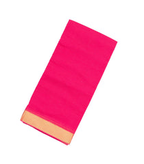 Hot Pink Woven Chirala Cotton Saree With Stripes & Zari Border-CR1314