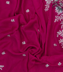 Pink Woven Synthetic Blended Saree With Embroidered Motifs-EN1992