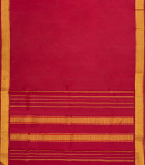 Red Handloom Kanchipuram Silk Saree With Zari Border-KA13968