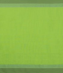 Light Green Woven Bengal Cotton Saree With Contrast Border-BG1728