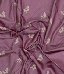 Lilac Woven Art Dupion Saree With Floral Zari Buttas-BL5944