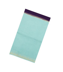 Dark Purple & Turquoise Woven Blended Viscose Half & Half Saree-BL5520