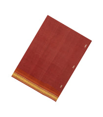 Rust Woven Kadappa Cotton Saree With Buttas-KN0755