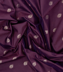 Burgundy Woven Blended Aura Saree With Zari Buttas & Zari Border-BL5810