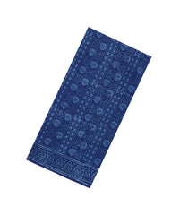 Indigo Printed Jaipur Cotton Saree With Printed Floral Motifs-JC1942