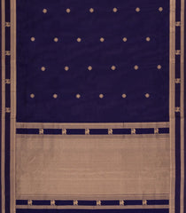 Violet Handloom Kanchi Cotton Saree With Silk Border-KC1820