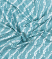 Turquoise Woven Art Linen Saree With Floral Motifs-BL5660