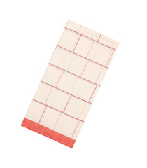 Off White Handwoven Bengal Cotton Saree With Checks & Contrast Border-BG1507