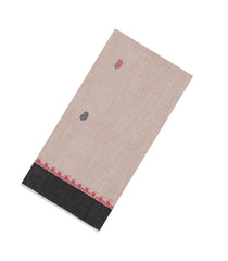 Taupe Handwoven Bengal Cotton Saree With Mango Buttas-BG1471