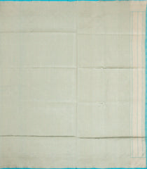 Turquoise Handloom Banarasi Silk Saree With Floral Zari Motifs-BE1776