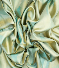 Aquamarine Handloom Kanchipuram Silk Saree With Triangle Motifs-KA12428