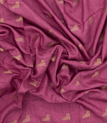 Dusty Pink Printed Synthetics Dola Saree Zari Buttas-BL5296