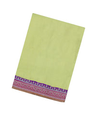 Mint Green Woven Synthetic Blended Saree With Embroidered Border-EN1981