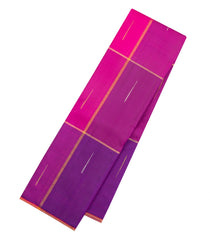 Multicolour Handloom Kanchipuram Silk Saree With Checks & Raindrop Kanchipuram Butta Silk Sarees-KA16616