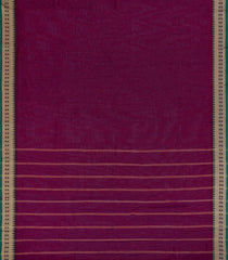 Magenta Woven Chirala Cotton Saree With Printed Blouse-CR1527