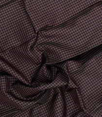 Black Handloom Kanchipuram Silk Saree With Zari Checks-KA16148