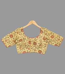 Beige Blouse with Floral Print-RB5122