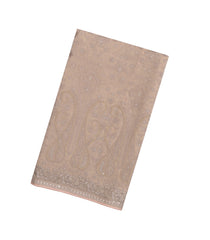 Dusty Peach Woven Blended Georgette Saree With Embroidered Floral Motifs-EN1865