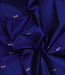 Purple Handloom Silk Cotton Saree With Buttas & Contrast Border-SC4471