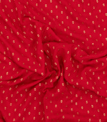 Red Handloom Banarasi Khaddi Georgette Silk Saree With Floral Motifs-BE1794