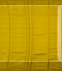 Olive Green Handloom Banarasi Silk Saree With Zari Checks-BE1870