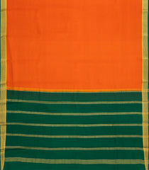 Orange Woven Mysore Silk Saree With Contrast Border-MS3727