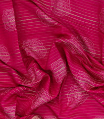 Hot Pink Printed Synthetics Dola With Zari Stripes -BL5247