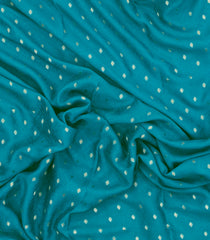 Cyan Woven Mysore Silk Saree With Floral Jaal Motifs-MS3574