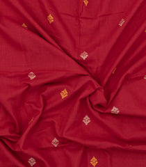 Crimson Handloom Bengal Cotton Saree With Floral Buttas-BG1599