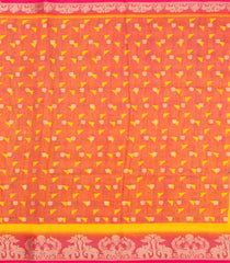 Yellow Printed Synthetics Dola With Zari Butta & Zari Border -BL5226