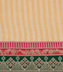 Gold Woven Synthetic Blended Saree With Embroidered Border-EN1980