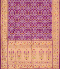 Magenta Woven Art Dupion Saree With Tie & Dye Motifs & Meena Border-BL5906