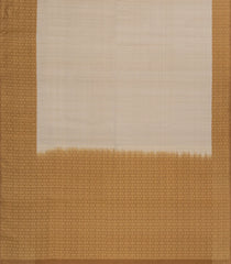 Taupe Handloom Soft Silk Saree With Checks & Contrast Border-SO4621