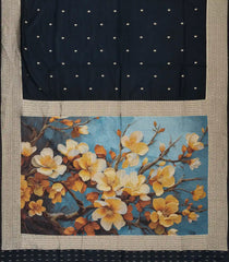 Black Woven Blended Soft Silk Saree With Digital Weaving Pallu-BL3566