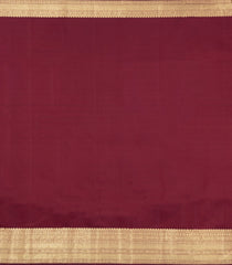 Maroon Handloom Kanchipuram Silk Saree With Zari Stripes & Buttas-KA15710