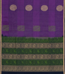 Violet Handloom Village Cotton Saree With Buttas-VC1645