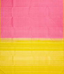 Peach Handloom Kanchipuram Silk Saree With Zari Checks-KA15264
