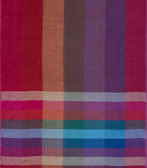 Multi Colour Handloom Linen Saree With Stripes-LI0741