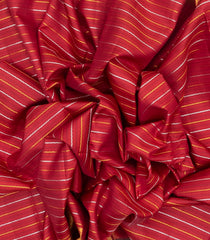 Crimson Handloom Kanchipuram Silk Saree With Beldari Stripes