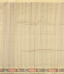 Magenta Woven Dupion Silk Saree With Checks & Contrast Border-DS0649