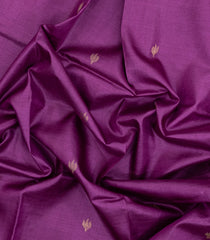 Lilac Woven Tussar Silk Saree With Floral Motifs-TU3271