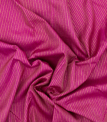 Magenta Handloom Kanchipuram Silk Saree With Floral Stripes-KA13673