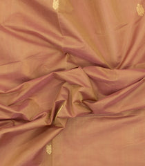 Sandal Handloom Silk Cotton Saree With Zari Buttas & Contrast Border-SC4801