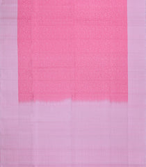 BubbleGum Pink Handloom Soft Silk Saree With Floral Motifs & Contrast Border-SO4622