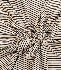 Off White Printed Jaipur Cotton Saree With Stripes-JC1442