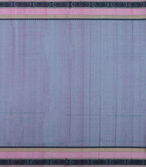 Lilac Handloom Silk Cotton Saree With Checks-SC4031