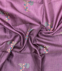 Lilac Printed Synthetic  Dola Silk Saree With Zari Stripes & Border-SY0071