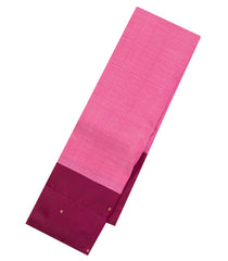BubbleGum Pink Handloom Kanchipuram Silk Saree With Zari Checks-KA14355