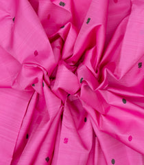 BubbleGum Pink Handloom Kanchipuram Silk Saree With Floral Buttas-KA12572