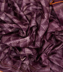 Lilac Handloom Tussar Silk Saree With Printed Tie & Dye Motifs & Contrast Pallu-TU2815
